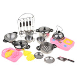 27Pcs Kids Kitchenware Pretend Play Toy Cooking Set Educational Toy Gift - Aladdin Shoppers