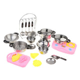 27Pcs Kids Kitchenware Pretend Play Toy Cooking Set Educational Toy Gift - Aladdin Shoppers