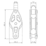 28mm Single Sheave Bearing Block Loading 210kgs for Marine Sailboat - Aladdin Shoppers