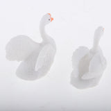 2Pcs Miniature Swan Fairy Garden Micro Landscape Decor Bonsai DIY Craft Gift - Aladdin Shoppers