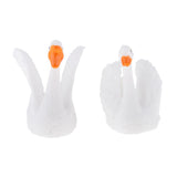 2Pcs Miniature Swan Fairy Garden Micro Landscape Decor Bonsai DIY Craft Gift - Aladdin Shoppers