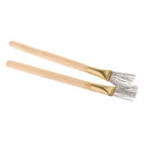 2pcs Wooden Handle Design Clay Pottery Ceramic Soap Engraving/Scraping Tools Stainless Steel Wire Brush/Scraper - Aladdin Shoppers