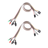 2x Desktop Computer Case ATX Power On Reset Switch Cable With HDD LED Light - Aladdin Shoppers