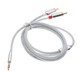 3.5mm Stereo Male Plug to 2 RCA Audio Male Adapter Speaker Cable Cord White - Aladdin Shoppers