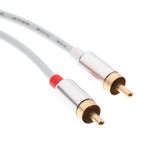 3.5mm Stereo Male Plug to 2 RCA Audio Male Adapter Speaker Cable Cord White - Aladdin Shoppers