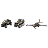 3 Pieces 1:64 Scale Battlefield Cross-country Vehicle Missile Truck Fighter Plane Army Sand Scene Model Replacement - Aladdin Shoppers