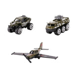 3 Pieces 1:64 Scale Battlefield Cross-country Vehicle Missile Truck Fighter Plane Army Sand Scene Model Replacement - Aladdin Shoppers