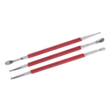 3 Pieces Set Stainless Steel Polymer Clay Dotting Sculpting Modeling Tools - Aladdin Shoppers