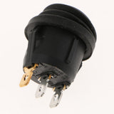 3 pieces Waterproof Round Illuminated Rocker Switch, ON-OFF Action, Blue LED , 0.7" Quick Connect Terminals, 12V/200V - Aladdin Shoppers