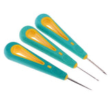 3 Pieces/Set Silicone Handle Leather Craft Stitching Awl Sewing Leather Tools - Aladdin Shoppers
