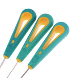 3 Pieces/Set Silicone Handle Leather Craft Stitching Awl Sewing Leather Tools - Aladdin Shoppers