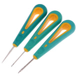 3 Pieces/Set Silicone Handle Leather Craft Stitching Awl Sewing Leather Tools - Aladdin Shoppers