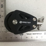 35mm Double Pulley Sailboat Bearing Block with Stainless Steel Eye Swivel - Aladdin Shoppers