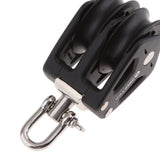 35mm Double Pulley Sailboat Bearing Block with Stainless Steel Eye Swivel - Aladdin Shoppers