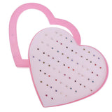 36 Pairs Mixed Color Shiny Rhinestone Stud Earrings Set Love Heart Box Organizer - Aladdin Shoppers