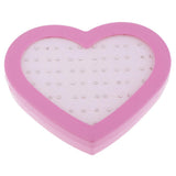36 Pairs White Rhinestone Stud Earrings Set Girls Love Heart Box Organizer - Aladdin Shoppers