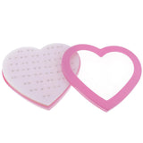 36 Pairs White Rhinestone Stud Earrings Set Girls Love Heart Box Organizer - Aladdin Shoppers
