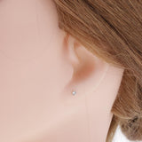 36 Pairs White Rhinestone Stud Earrings Set Girls Love Heart Box Organizer - Aladdin Shoppers
