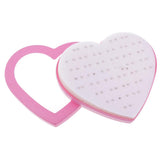 36 Pairs White Rhinestone Stud Earrings Set Girls Love Heart Box Organizer - Aladdin Shoppers