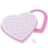 36 Pairs White Rhinestone Stud Earrings Set Girls Love Heart Box Organizer - Aladdin Shoppers