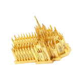 3D Metal Jigsaw Puzzle Milan Cathedral Duomo di Milano Building Figurine Model DIY 3D Assemble Figurine Statue Toys Home Desk Decor Golden - Aladdin Shoppers