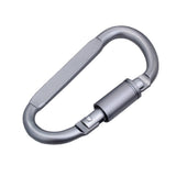 3pcs Tin Alloy D Type Carabiner Keychain Buckle Screw Locking Hook Outdoors - Aladdin Shoppers