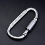 3pcs Tin Alloy D Type Carabiner Keychain Buckle Screw Locking Hook Outdoors - Aladdin Shoppers