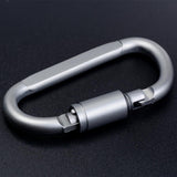 3pcs Tin Alloy D Type Carabiner Keychain Buckle Screw Locking Hook Outdoors - Aladdin Shoppers