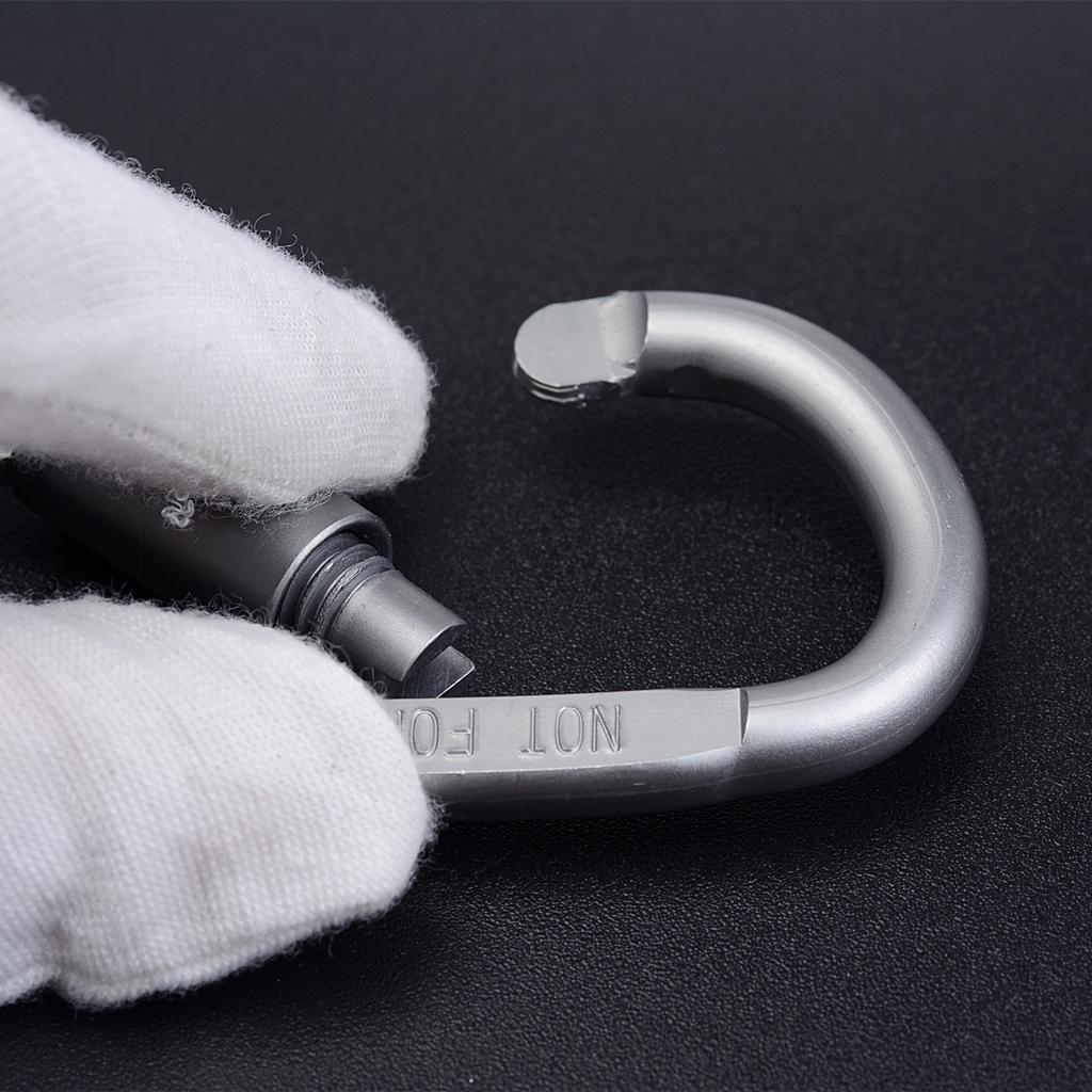 3pcs Tin Alloy D Type Carabiner Keychain Buckle Screw Locking Hook Outdoors - Aladdin Shoppers