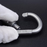 3pcs Tin Alloy D Type Carabiner Keychain Buckle Screw Locking Hook Outdoors - Aladdin Shoppers