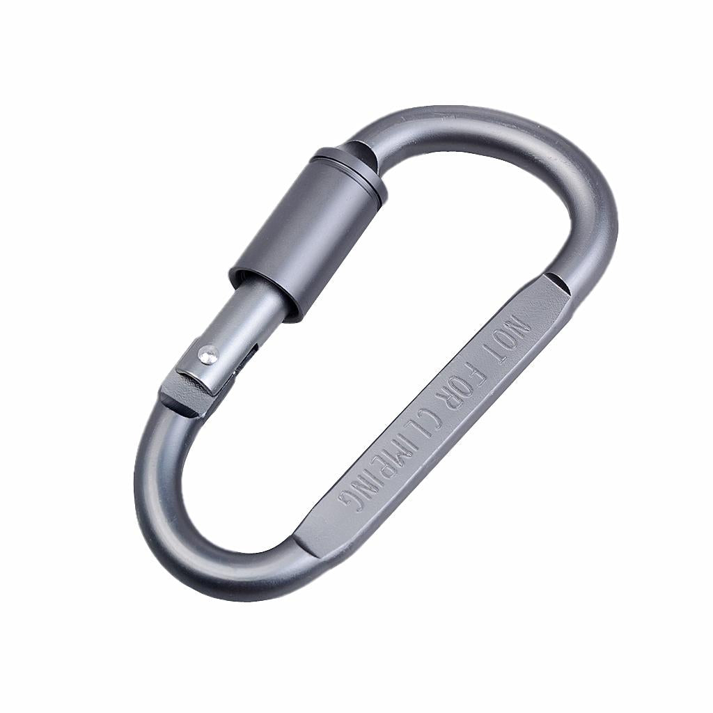 3pcs Tin Alloy D Type Carabiner Keychain Buckle Screw Locking Hook Outdoors - Aladdin Shoppers