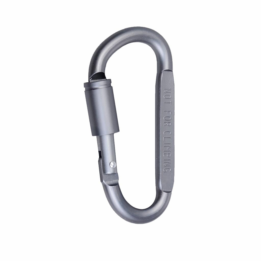 3pcs Tin Alloy D Type Carabiner Keychain Buckle Screw Locking Hook Outdoors - Aladdin Shoppers