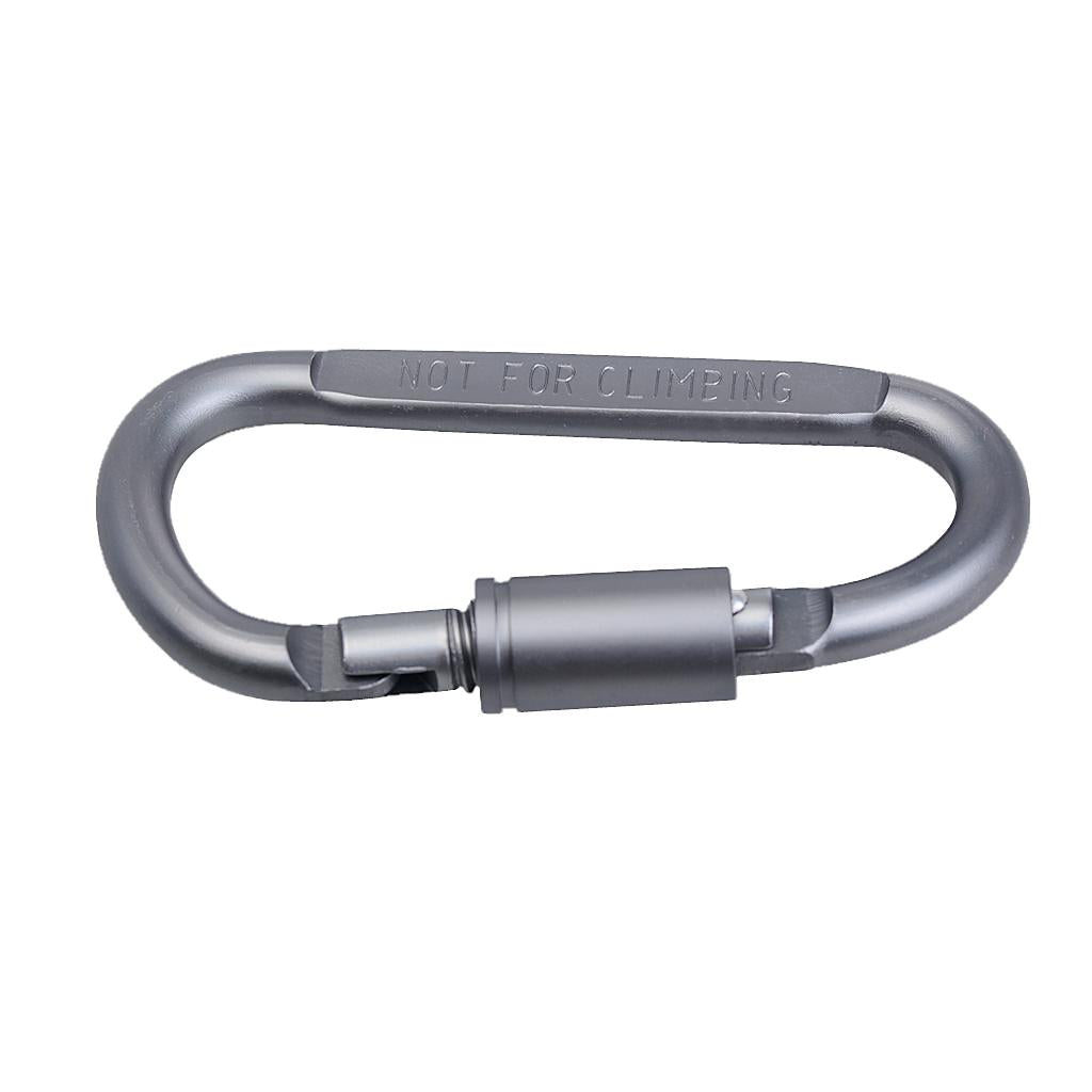3pcs Tin Alloy D Type Carabiner Keychain Buckle Screw Locking Hook Outdoors - Aladdin Shoppers