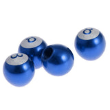 4 PCS Car Bicycle Wheel Tire Air Valve Stems Cap Dust Cover 8 Ball Blue - Aladdin Shoppers