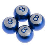 4 PCS Car Bicycle Wheel Tire Air Valve Stems Cap Dust Cover 8 Ball Blue - Aladdin Shoppers