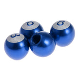 4 PCS Car Bicycle Wheel Tire Air Valve Stems Cap Dust Cover 8 Ball Blue - Aladdin Shoppers