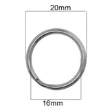 40 Pieces Round Stainless Steel Key Chain Rings Metal Split Ring for Home Car Keys Bag Purse Organization - 20mm Diameter, 1.8mm Coil Dia - Aladdin Shoppers