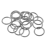 40 Pieces Round Stainless Steel Key Chain Rings Metal Split Ring for Home Car Keys Bag Purse Organization - 20mm Diameter, 1.8mm Coil Dia - Aladdin Shoppers