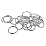 40 Pieces Round Stainless Steel Key Chain Rings Metal Split Ring for Home Car Keys Bag Purse Organization - 20mm Diameter, 1.8mm Coil Dia - Aladdin Shoppers