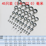 45pcs Telescopic Fishing Rod Guide Tip Repair Kit Rod DIY Eye Rings Tackle - Aladdin Shoppers