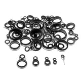 45pcs Telescopic Fishing Rod Guide Tip Repair Kit Rod DIY Eye Rings Tackle - Aladdin Shoppers