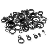 45pcs Telescopic Fishing Rod Guide Tip Repair Kit Rod DIY Eye Rings Tackle - Aladdin Shoppers