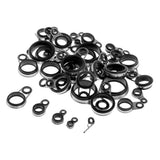 45pcs Telescopic Fishing Rod Guide Tip Repair Kit Rod DIY Eye Rings Tackle - Aladdin Shoppers