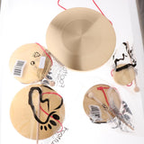 4Inch Hand Gong Cymbals Brass Copper Chapel Opera Percussion Musical Instruments with Round Play Hammer (10cm) - Aladdin Shoppers