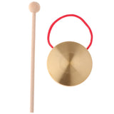 4Inch Hand Gong Cymbals Brass Copper Chapel Opera Percussion Musical Instruments with Round Play Hammer (10cm) - Aladdin Shoppers