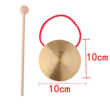 4Inch Hand Gong Cymbals Brass Copper Chapel Opera Percussion Musical Instruments with Round Play Hammer (10cm) - Aladdin Shoppers