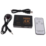 4K Ultra HD HDMI Switch Splitter HDTV 3 In 1 Out with Remote Control - Aladdin Shoppers