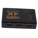 4K Ultra HD HDMI Switch Splitter HDTV 3 In 1 Out with Remote Control - Aladdin Shoppers