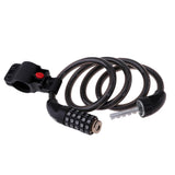 5-Digit Combination Bike Cable Code Lock Resettable Self Coiling Locks Black 4ft for Bicycle Gate Fence Locking - Aladdin Shoppers