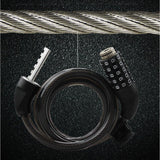 5-Digit Combination Bike Cable Code Lock Resettable Self Coiling Locks Black 4ft for Bicycle Gate Fence Locking - Aladdin Shoppers